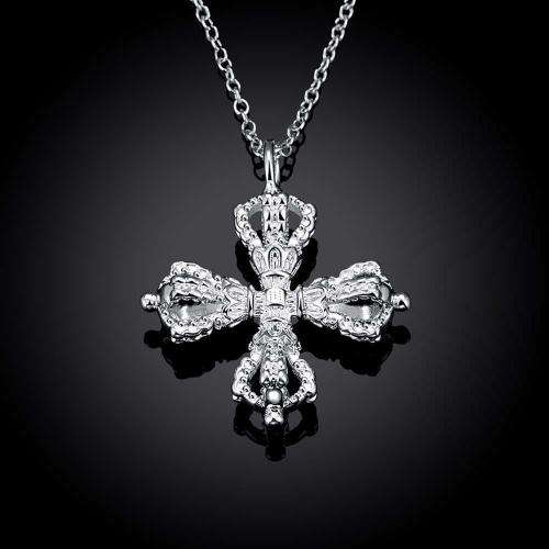 New 925 Sterling silver filled Chunky cross design pendant with FREE chain included
