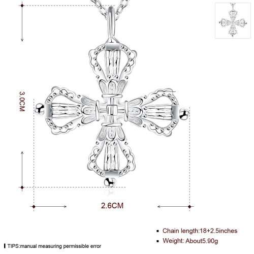 New 925 Sterling silver filled Chunky cross design pendant with FREE chain included