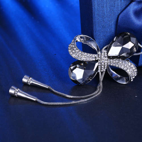 New Extra Long Chunky Ladies pendant with Grey color AAA Crystals