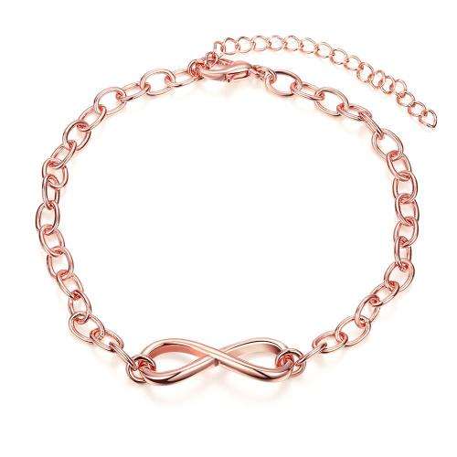 18K RGP ladies Infinity style bracelet with crystal detail