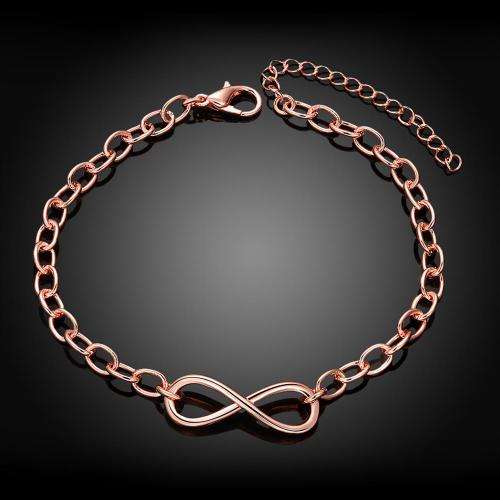 18K RGP ladies Infinity style bracelet with crystal detail