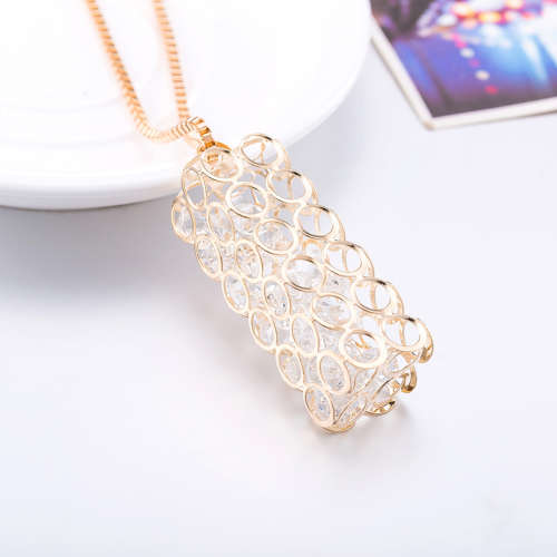 New 18K RGP Ladies Pendant with Crystals inner detail, comes with FREE chain