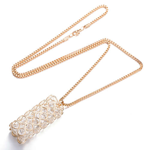 New 18K RGP Ladies Pendant with Crystals inner detail, comes with FREE chain