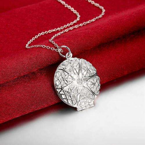 New 925 Sterling silver stamped filled round Locket (Add your own Photo) comes with FREE chain