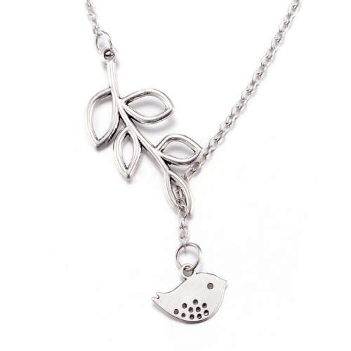 New 925 sterling silver plated Branch and Bird necklace with chain included