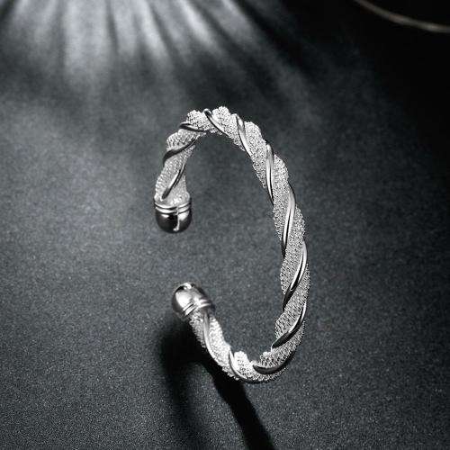 *Local Stock*, New 925 Sterling silver filled Stamped Twist Bangle