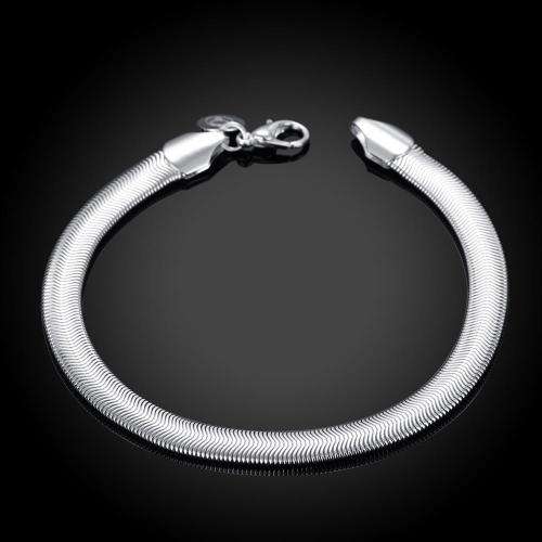 New, 925 sterling silver filled Snake style plain bracelet
