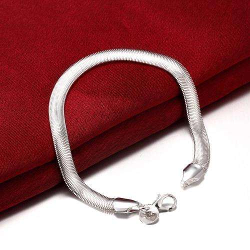 New, 925 sterling silver filled Snake style plain bracelet