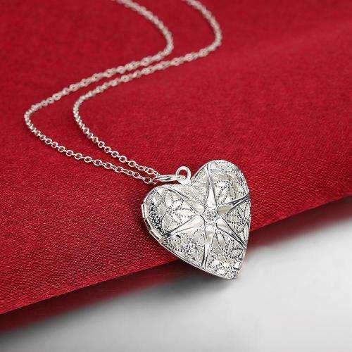 New 925 sterling silver filled Locket Pendant, ADD YOUR OWN PHOTO, Chain included FREE