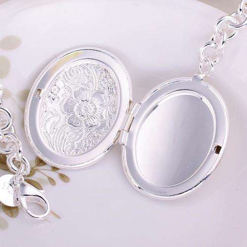 New, 925 Sterling silver filled stamped Ladies locket bracelet, ADD YOUR OWN PHOTO