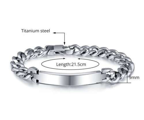 Men's Titanium Steel Bracelet | Free Engraving