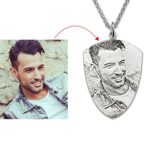 Personalized Sterling Necklace | Picture Engraving | 5 Styles to choose