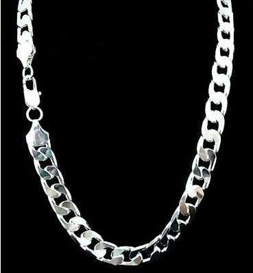WOW, Crazy special, 10mm Wide Chunky Necklace, Sterling silver filled
