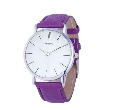 Fashionable Geneve analog watch, 9 colors to choose from