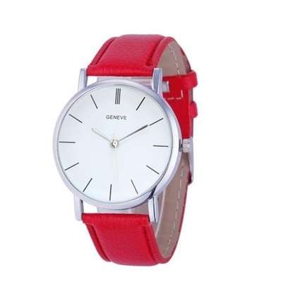 Fashionable Geneve analog watch, 9 colors to choose from