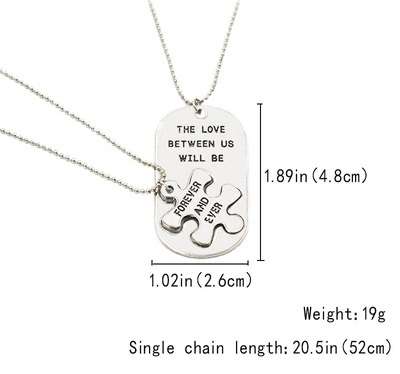 Couples love forever necklaces, 2 necklaces per bid