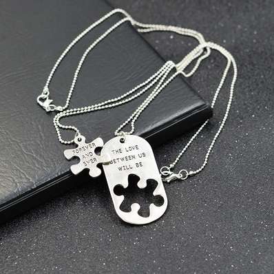 Couples love forever necklaces, 2 necklaces per bid