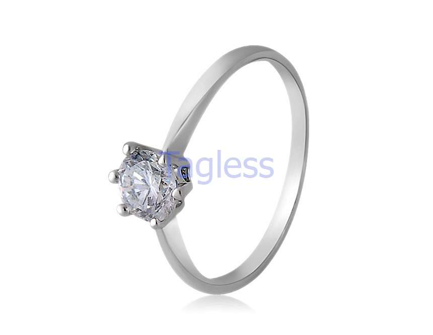 *Exquisite* 18K RGP Diamond Ring 8Â½#