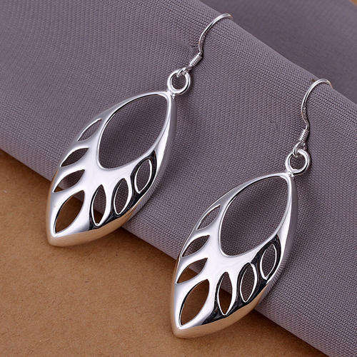 *Gorgeous* 925 Silver Teardrop Feather Earrings *LOW SHIPPING (ALL COSTS INCLUDED)*