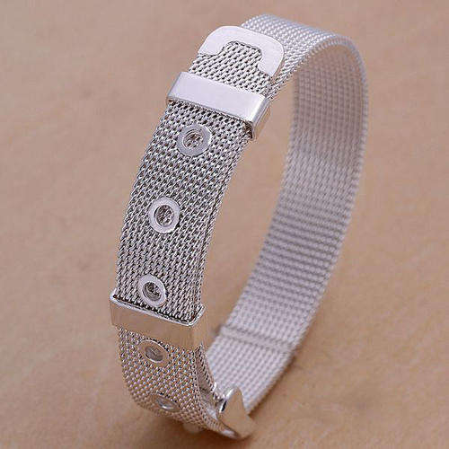 *R350* Local stock, New 925 Sterling silver stamped mesh Belt Bracelet