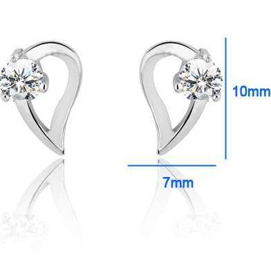 *R350* Local stock, New ladies rhodium Austrian crystal earrings