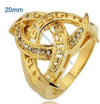 *R350* Local stock, New 18K RGP Aztech range Trinity ring with top quality Zircons