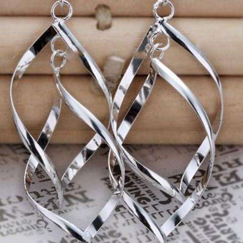 *Local Stock* New 925 Sterling silver filled ladies large double twist earring. Absolutely gorgeous
