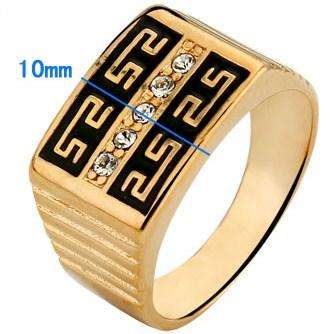 *Local Stock* New 18K RGP yellow gold Men's russian style Ring