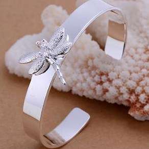 *Local Stock* New 925 Sterling silver filled Dragonfly design cuff bangle, Absolutely gorgeous