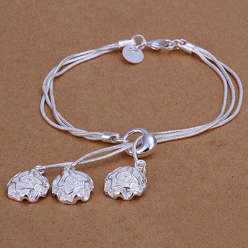 New, Gorgeous 925 sterling silver filled Rose bracelet. Option to add matching earrings or ring
