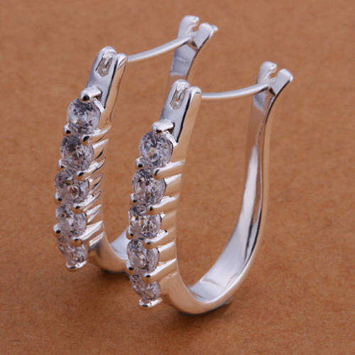 Local Stock, New 925 Sterling silver filled stamped ladies drop earrings with Austrian Crystals