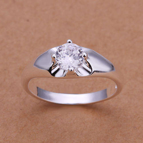 New 925 Sterling silver filled stamped 1.5ct Austrian Crystal engagement style ring