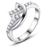 New 18KRGP Ladies weave design ring with Genuine Austrian crystals