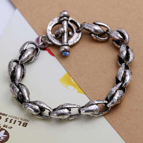 New Ladies chunky link bracelet with Austrian crystal and vintage feel