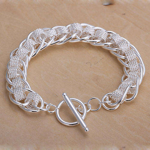 New 925 Sterling silver filled Multi linked circles style ladies bracelet, absolutely gorgeous