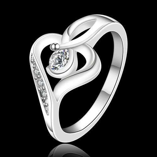 New 925 Sterling Silver filled Ladies engagement style ring with 1ct AAA genuine Austrian crystal