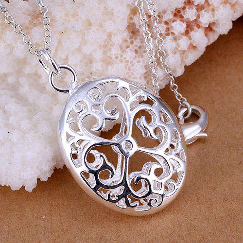 Local stock, New 925 Sterling silver filled ladies filigree design pendant + FREE chain