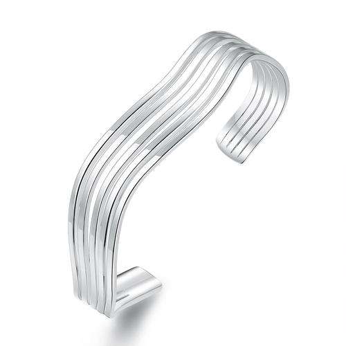 925 Sterling silver Filled Ladies wavy design bangle
