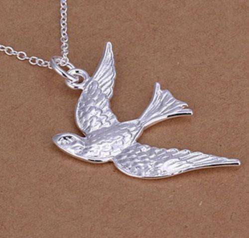 925 Sterling silver filled Ladies swift \ Bird style pendant with FREE chain included