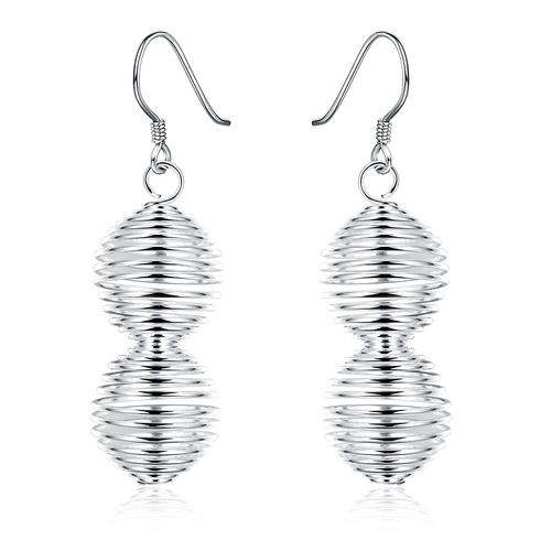 New 925 Sterling silver filled Ladies dangle earrings, spiral design