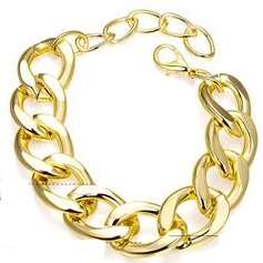 New 18K RGP in yellow gold chunky ladies bracelet