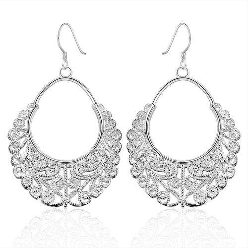 925 Sterling silver filled Ladies dangle earrings with Stunning filigree design work