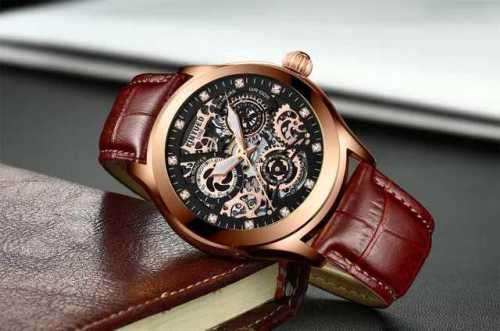 SA Fashion Master Pieces: Genuine leather Handwinding Automatic Mechanical Movement Watch
