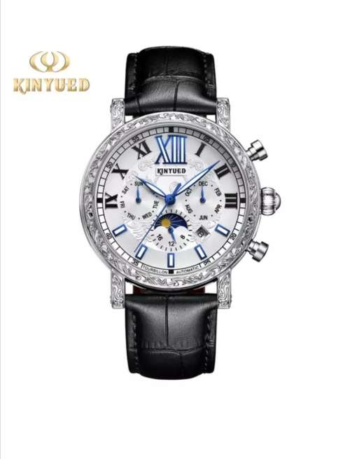 SA Fashion Master Piece: Genuine Leather Handwinding Automatic Mechanical Movement Watch