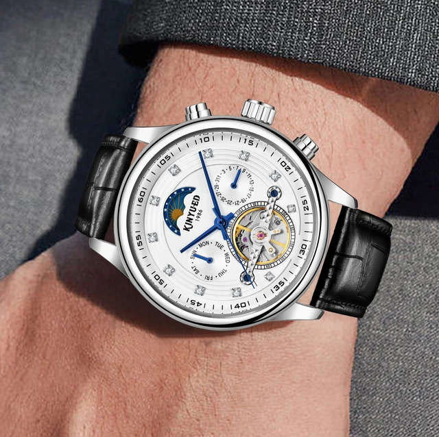 SA Fashion Master Pieces: Genuine Leather Handwinding Automatic Mechanical Movement Watch