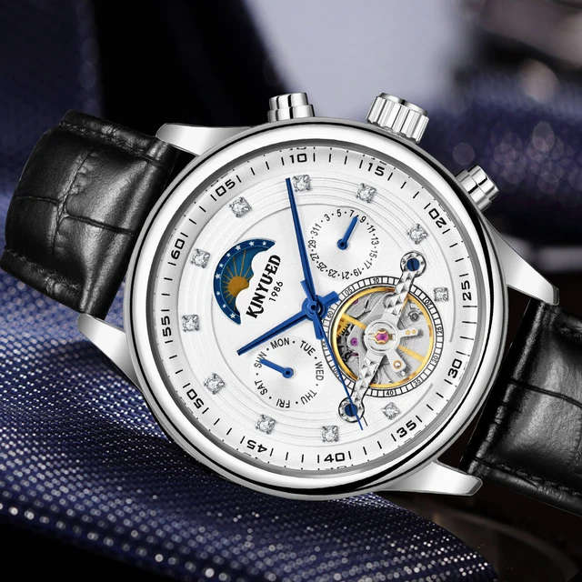 SA Fashion Master Pieces: Genuine Leather Handwinding Automatic Mechanical Movement Watch