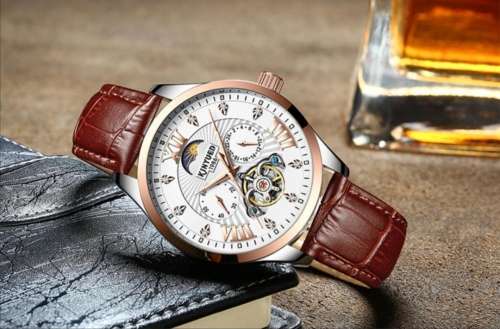 SA Fashion Master Pieces: Genuine leather Handwinding Automatic Mechanical Movement Watch