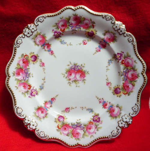 Cauldon hand painted cake plate 1904-1920 Ref.P28