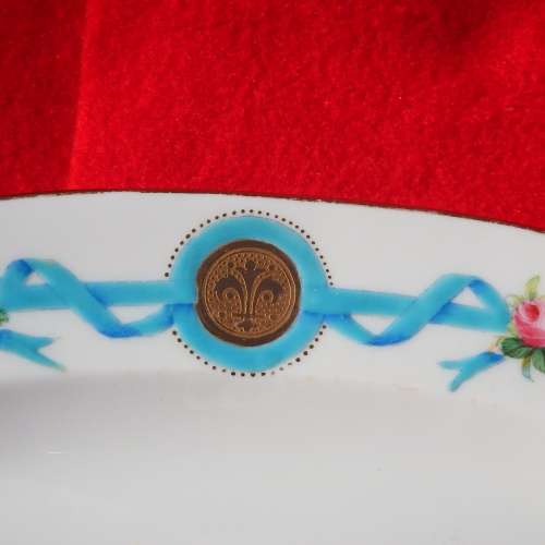 Antique Minton porcelain sandwich plate 1862-1871 Ref.B-16