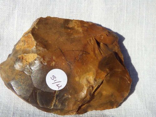Middle/Lower Palaeolithic flint scraper/hand axe, around 300,000 years BCE.- Ref.# SI/12